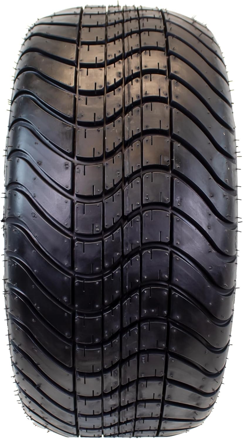 eCustomrim 4-Pack 215/35-12 Trailer Golf Cart ATV Offroad Tire On 12X7 Gloss Black Rim B2