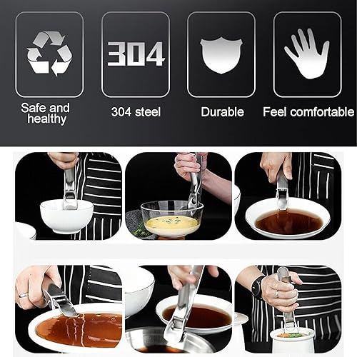 Miniatura 5 de Clip antiquemaduras, agarrador de sartén de acero inoxidable, soporte de abrazadera de plato para mover placa caliente, olla instantánea, microondas