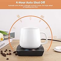 Vista 5 de VOBAGA Mug Warmer& Coffee Mug Warmer for Office Desk Use, Candle Warmer with Three Temperature Settings, Coffee Warmer Plate for Cocoa Tea Water