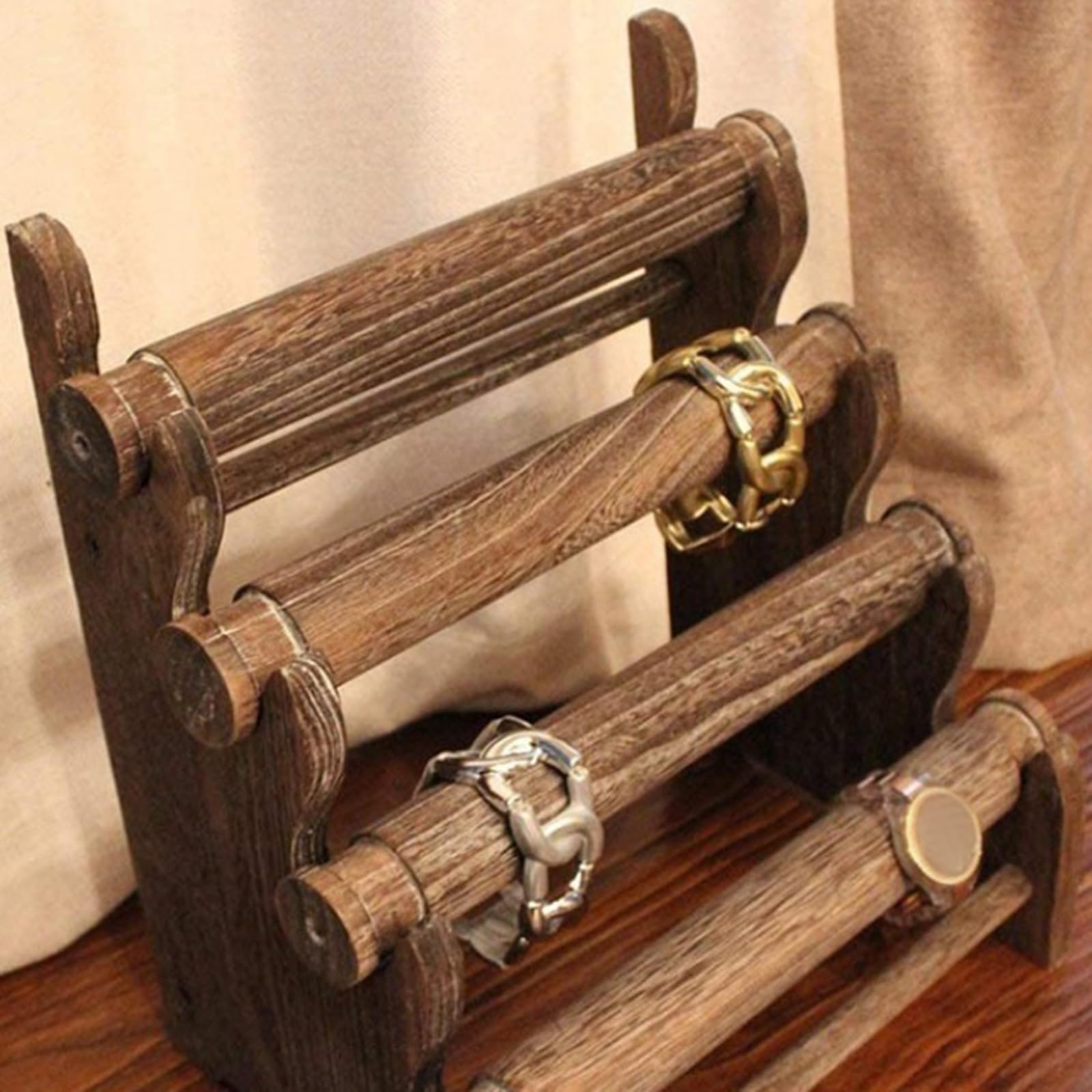 LOVIVER Schmuck-Organizer, 4-stufiger Armbandhalter, langlebig, Halsketten-Display-Aufbewahrung für die Heimorganisation, Show-Arbeitsplatte