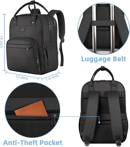 Miniatura 3 de MATEIN Mochila para enfermera, mochila impermeable extra grande de 17 pulgadas para laptop con organizador extraíble, bolsa clínica acolchada