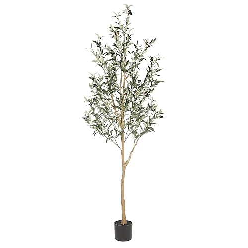 Realead 6ft Artificial Olive Tree, Tall Faux Olive Tree Plants,