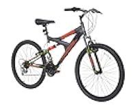 Dynacraft Vertical Gauntlet 24 Inch Bike, Teenager Bicycle Age 13-17, Mountain Bike for Men, 21 Speed Shimano Gear Shifters, Full Suspension, Adult Bicycle, Trail Ready Design