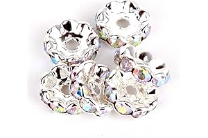 RUBYCA 100pcs 5mm Wavy Rondelle Crystal Beads