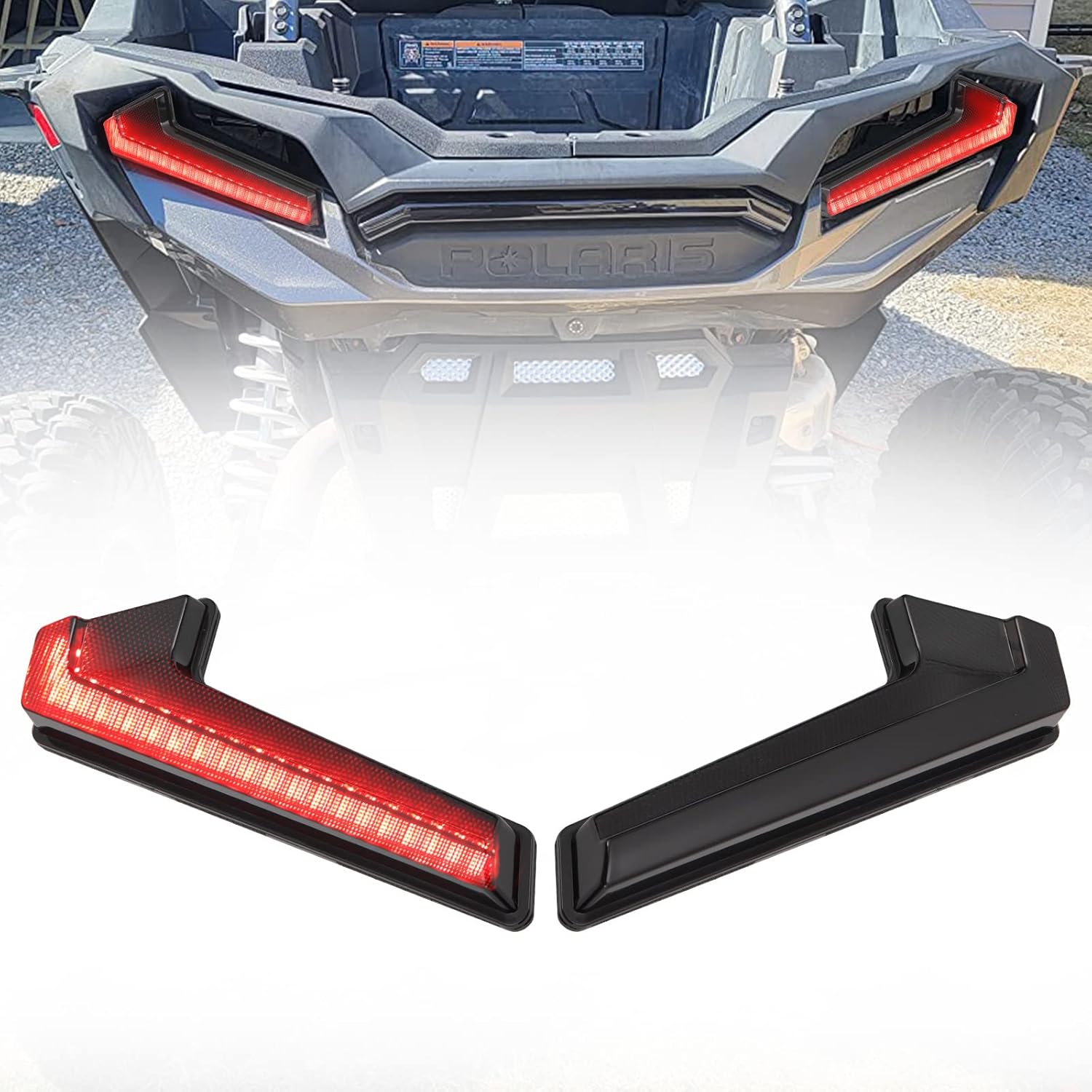 A & UTV PRO Smoked Black LED Tail Lights for Polaris RZR XP 1000/Turbo/Sportsman, Rear Tail Brake Light for Polaris RZR XP 1000, Turbo S, Sportsman 570 850 1000 (2017-2023) Taillight Accessories, 2PCS