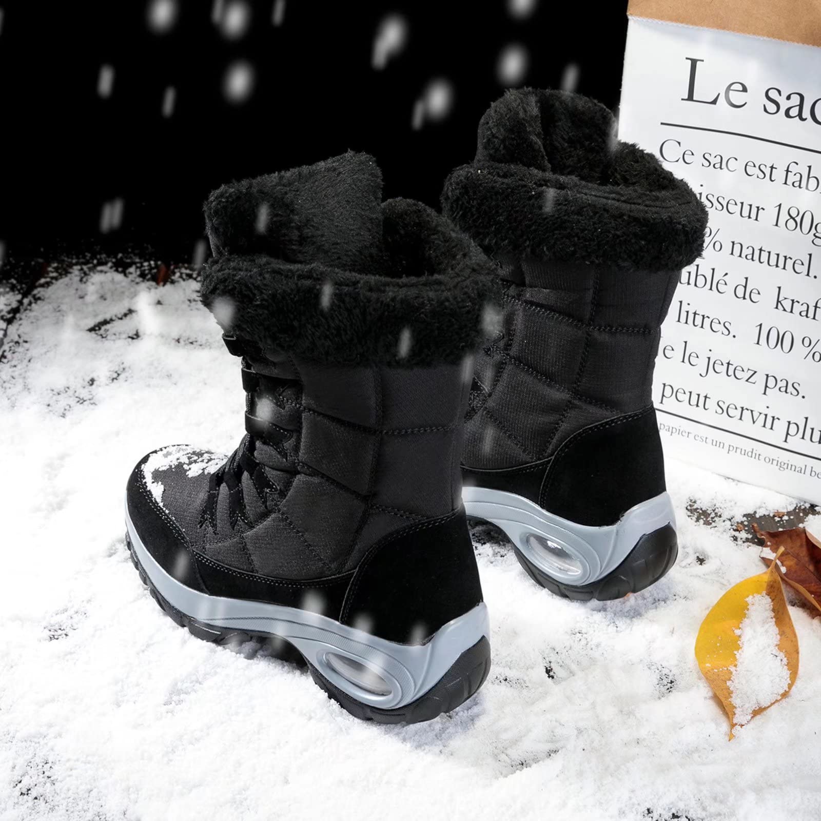 Stivali Invernali Donna, Pelliccia Calda Impermeabili