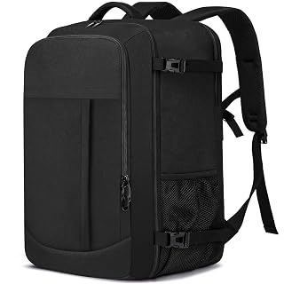 Handgepäck Rucksack 55x40x20 Handgepäck Rucksack für Flugzeug 44L Groß Reiserucksack Handgepäck Tasche 55x40x20cm Reisetasche 55x40x20 Carry-On Rucksack Handgepäck für 18 zoll Laptop, Schwarz - Amazon product rated Grade A