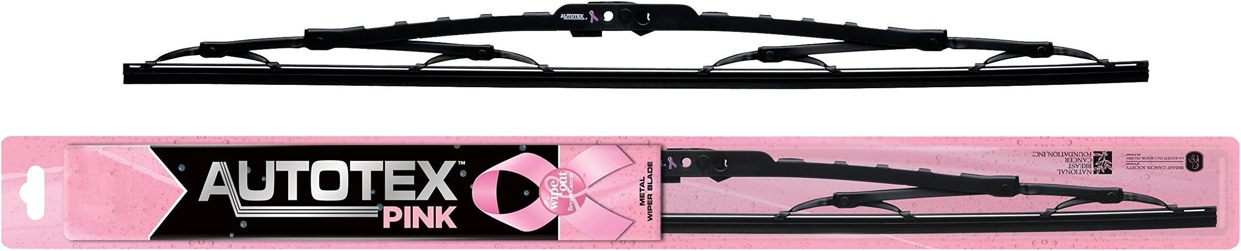 AutoTex PINK AP-614 Metal Windshield Wiper Blade with Black Frame - 14" (Pack of 1)