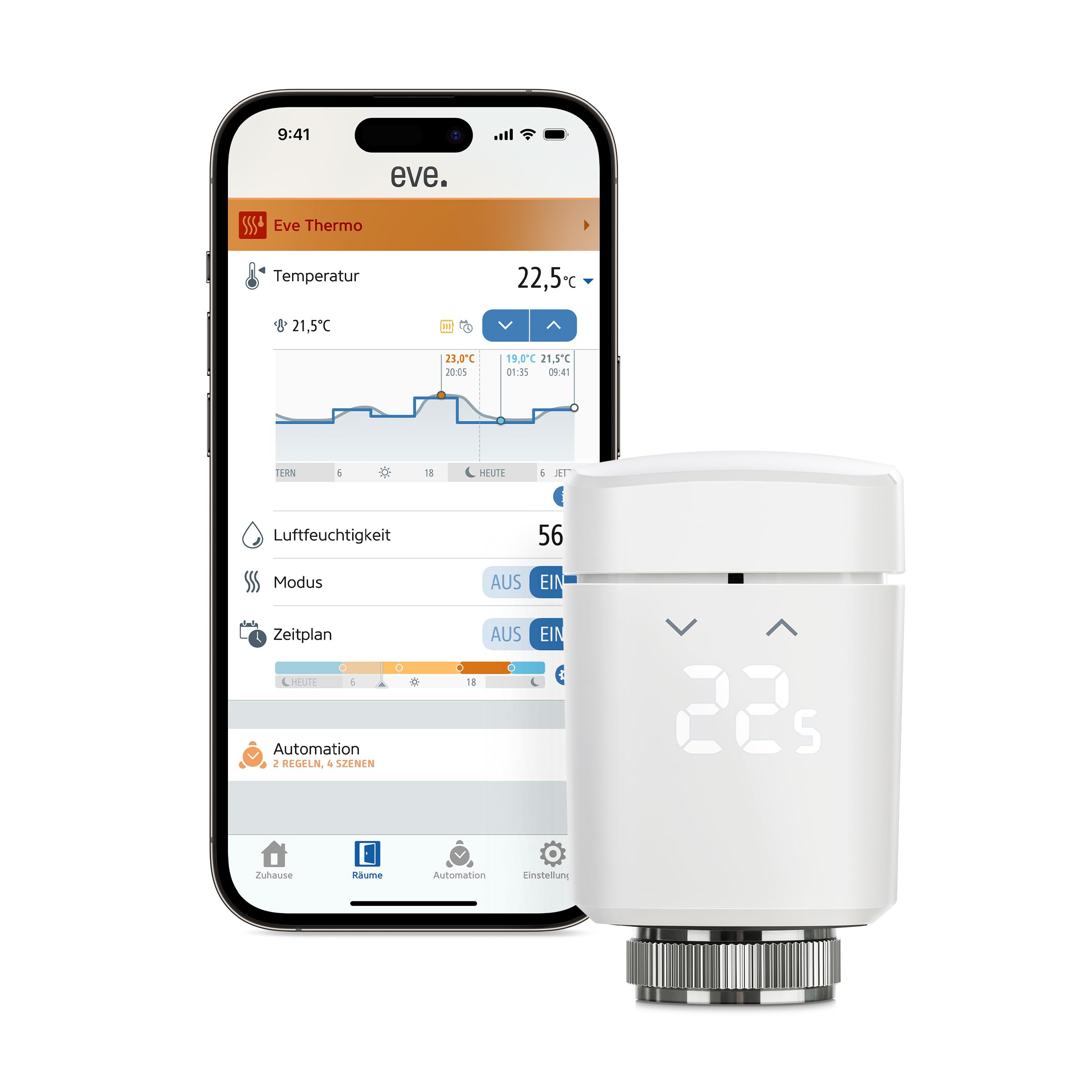 Eve Thermo (Matter, 4. Gen.): Smartes Heizkörperthermostat...