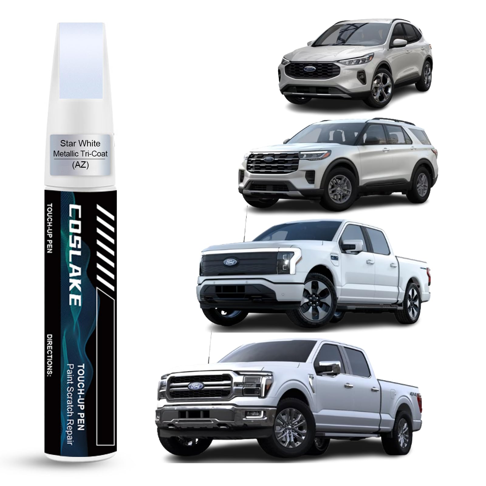 COSLAKE Star White Metallic Tri-Coat for Ford