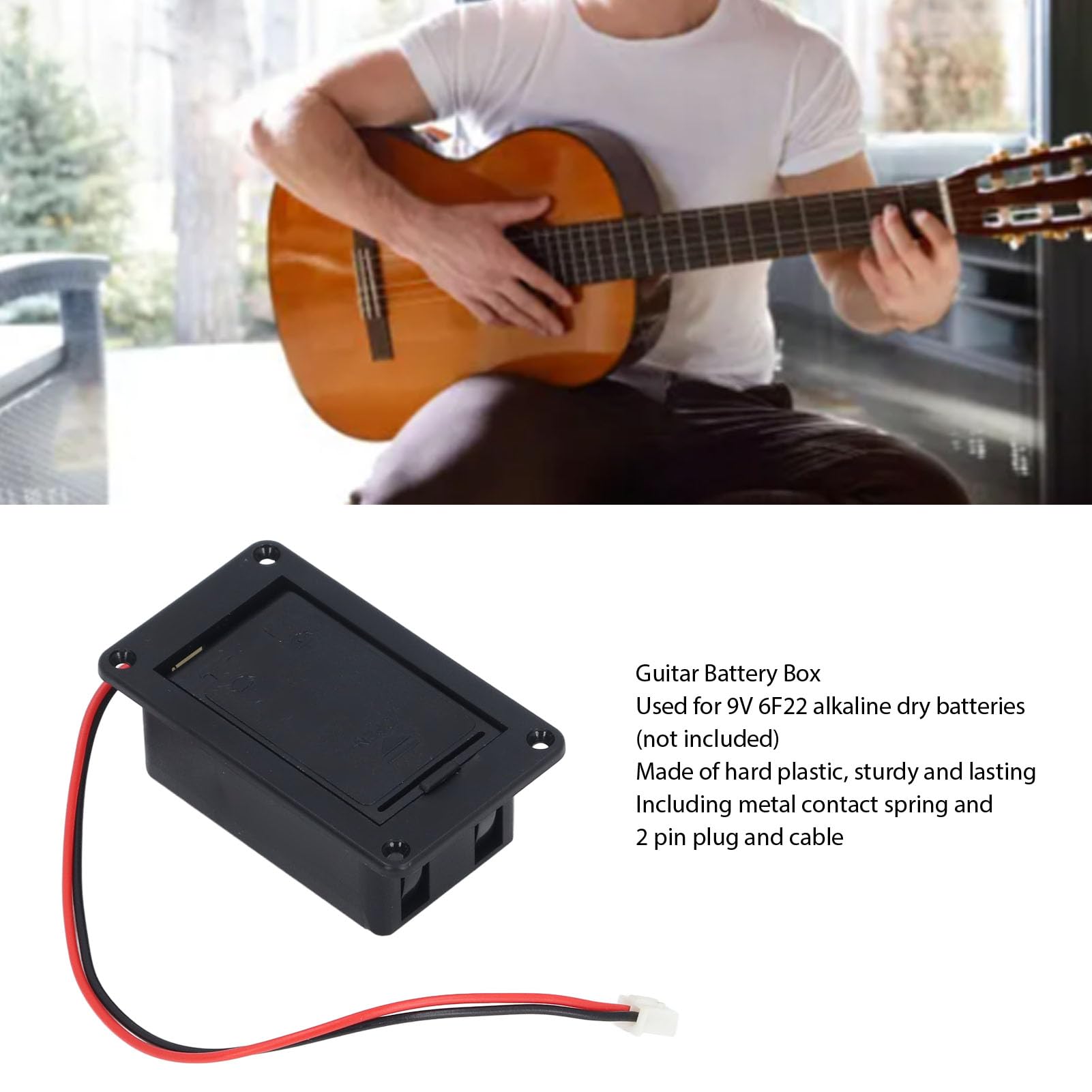 thumbnail: 9V Batterij Case Voor LC5 Akoestische Gitaar Pickup - Vervangende Batterijhouder