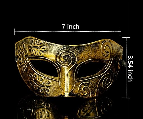 Miniatura 2 de Máscara de fiesta veneciana de aspecto antiguo vintage para adultos