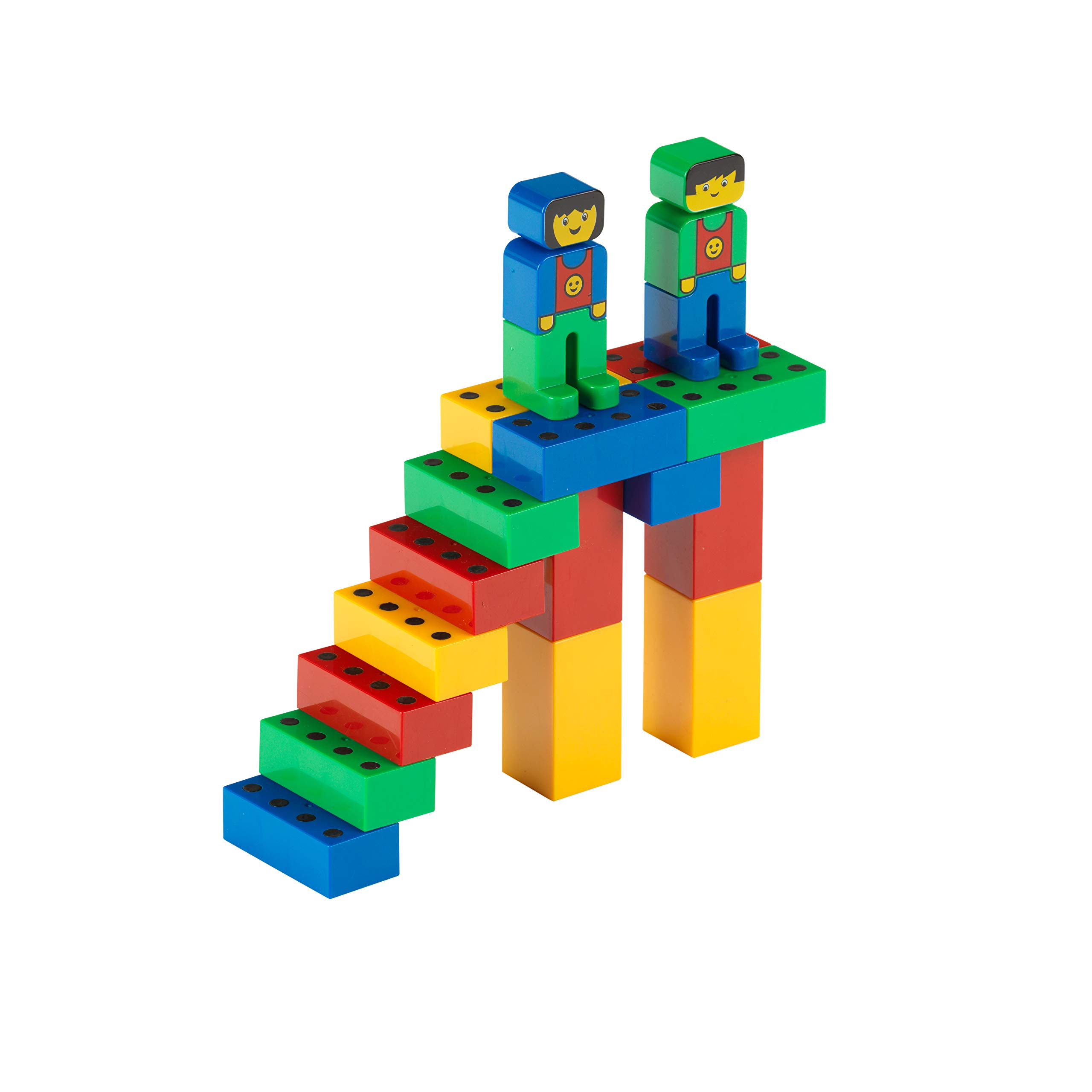 Theo Klein 658 Manetico Kindergarten Set , 98 Different Colourful Magnetic Blocks , 12 Cards with Building Instructions , Toys for Children Aged 1 Year and Older