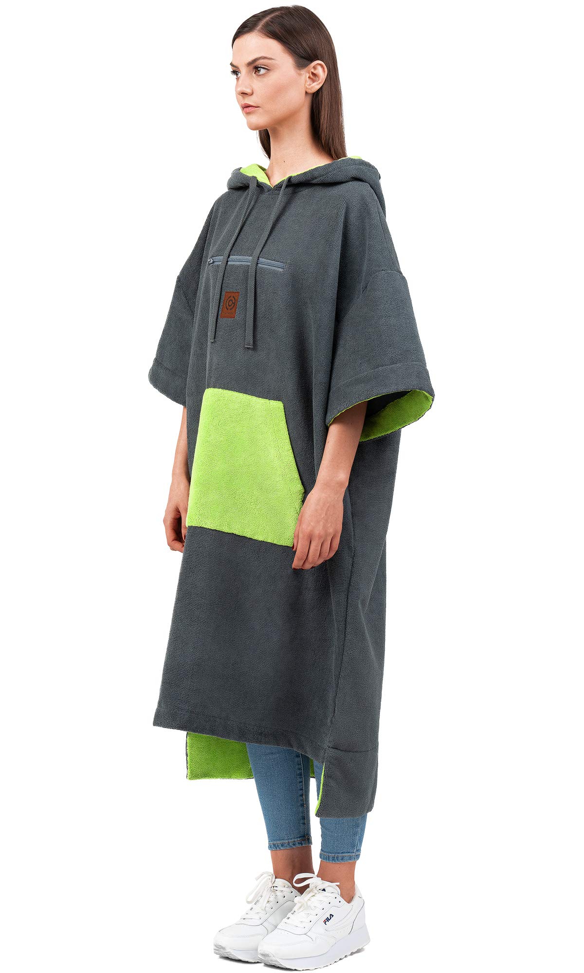 CULTHOOD Serviette Poncho avec Poche zippée - Changez Votre Combinaison de Surf avec Style en Public - Nombreuses Couleurs - Taille Adulte pour Tous-approuvé par Les Champions de Wakeboard