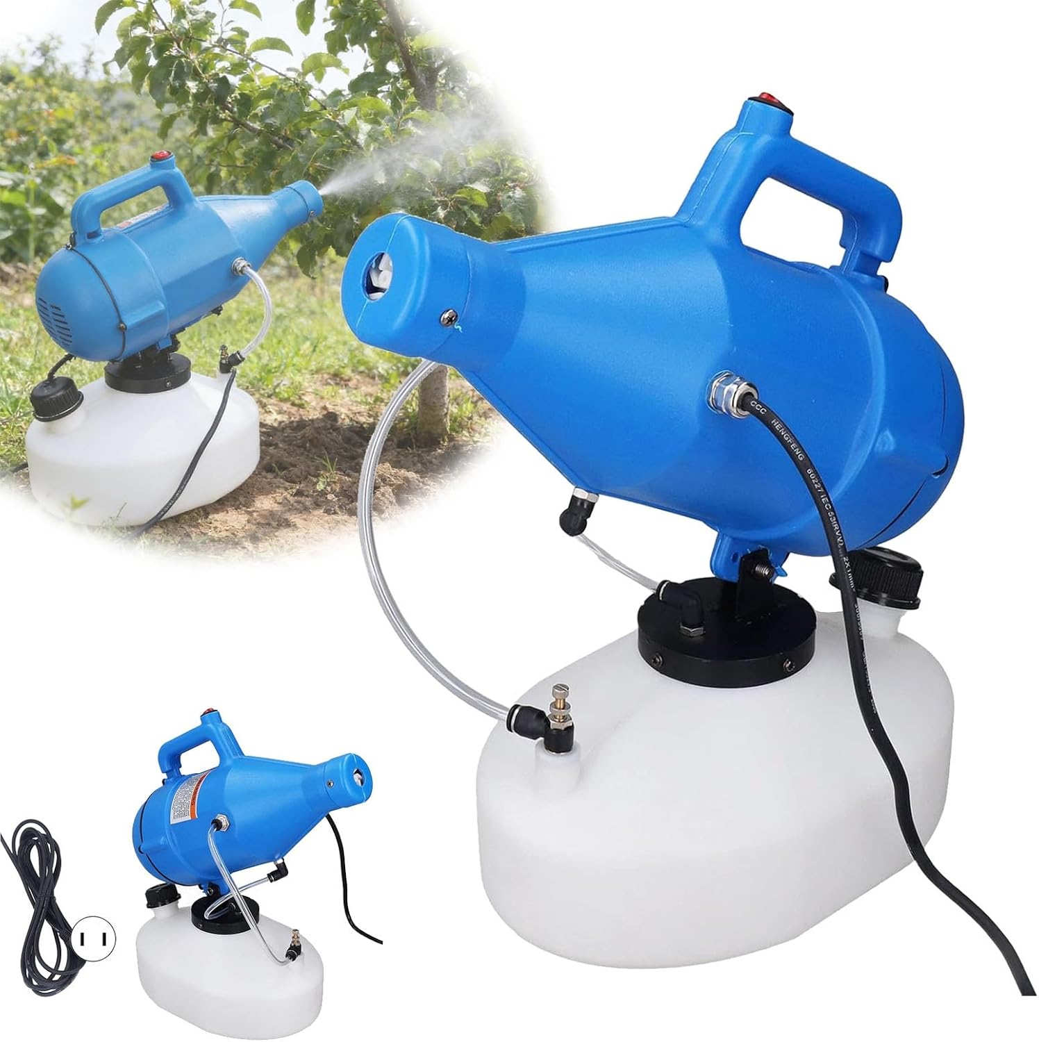 ULV Cold Fogger Sprayer, Corded Portable Sprayer for Watering, Lightweight Handheld ULV Fogger Sprayer (4.5L Tank) for Indoor Outdoor Working Lawn Garden