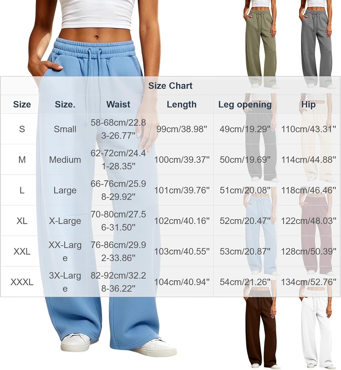 Womens Barrel Sweatpants Elastic High Waisted Pants with Pockets