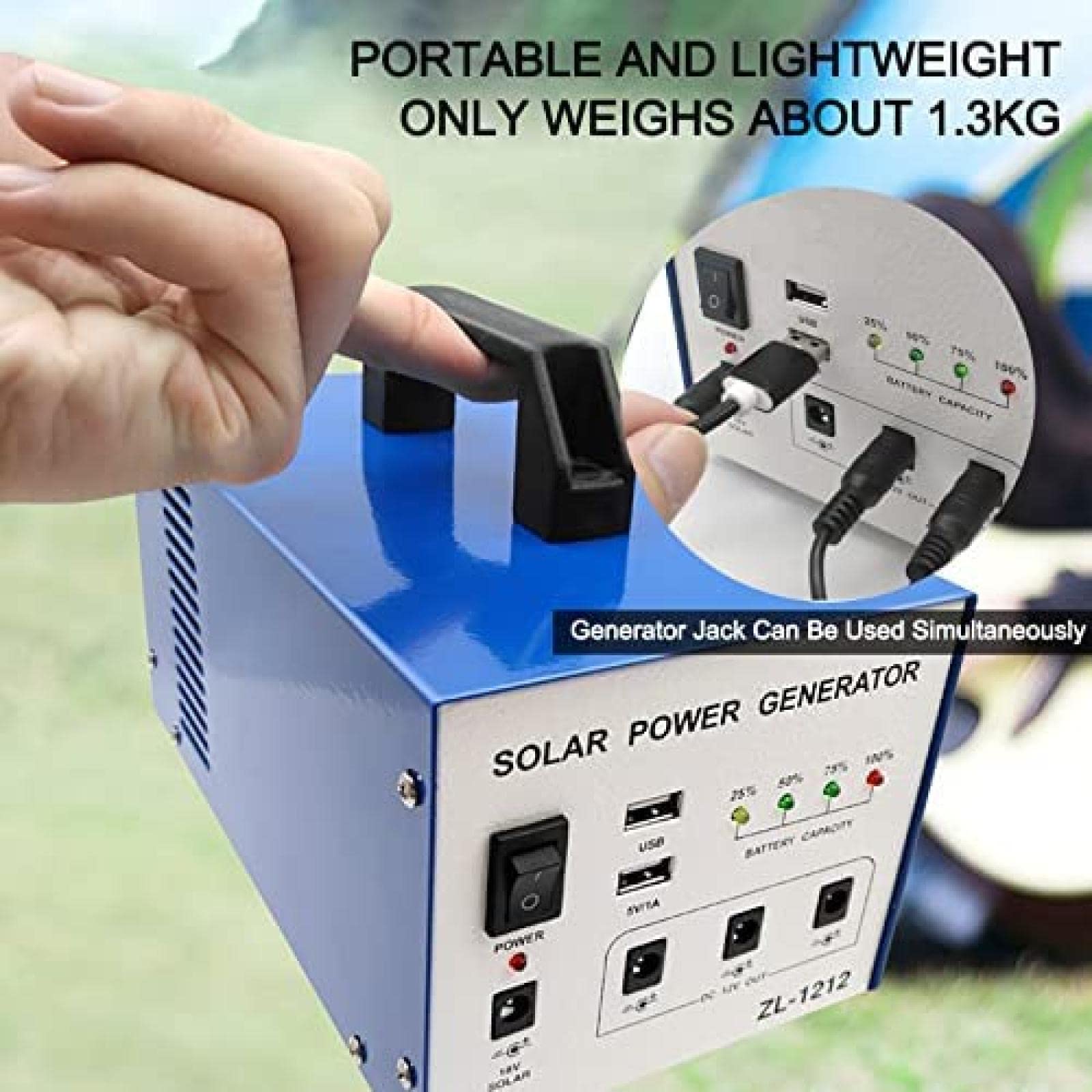Générateurs solaires Générateur extérieur Multifonction Portable Batterie au Lithium de Grande capacité Interface d'alimentation Mobile Système intégré 10W