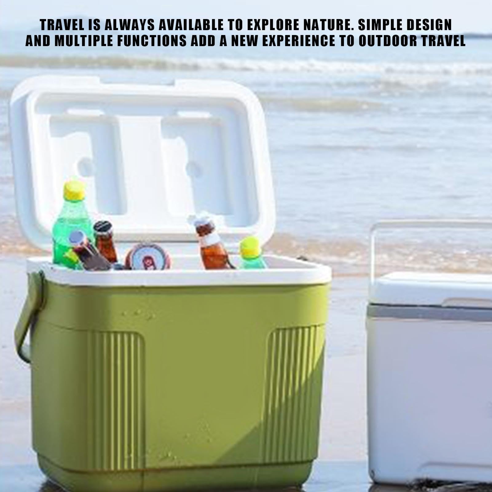 Kühlbox Für Camping 13,8 L Großes Fassungsvermögen Auslaufsicher Isoliert | Eisretention Hartschalen-Kühlbox Für Getränke Essen Camping Picknick Wandern Reisen Tailgating Roadtrips