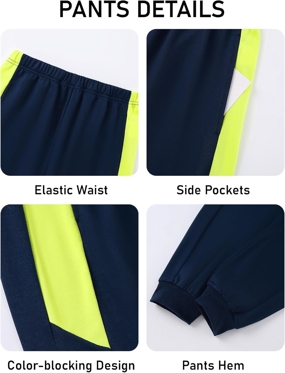 Boys Clothes 2 Piece Boy Outfits Quarter Zip Pullover Hoodie+Pants Fall Winter Colorblock Sweatsuits 5-12Y - Image 4