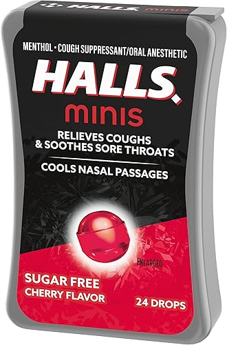 Miniatura 23 de HALLS Minis - Gotas para la tos sin azúcar, sabor a cereza, 24 gotas