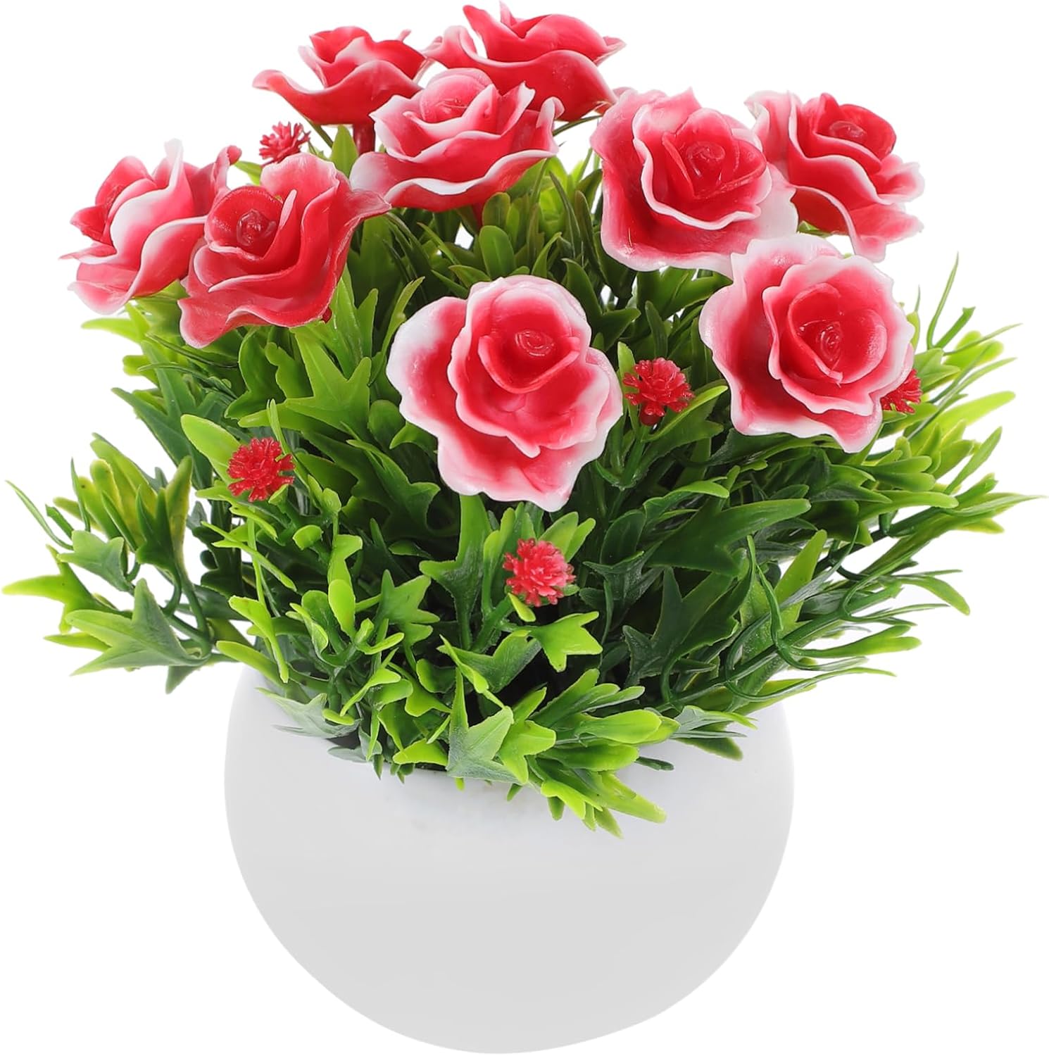 Garneck Table Potted Plant Artificial Flowers Indoor Small