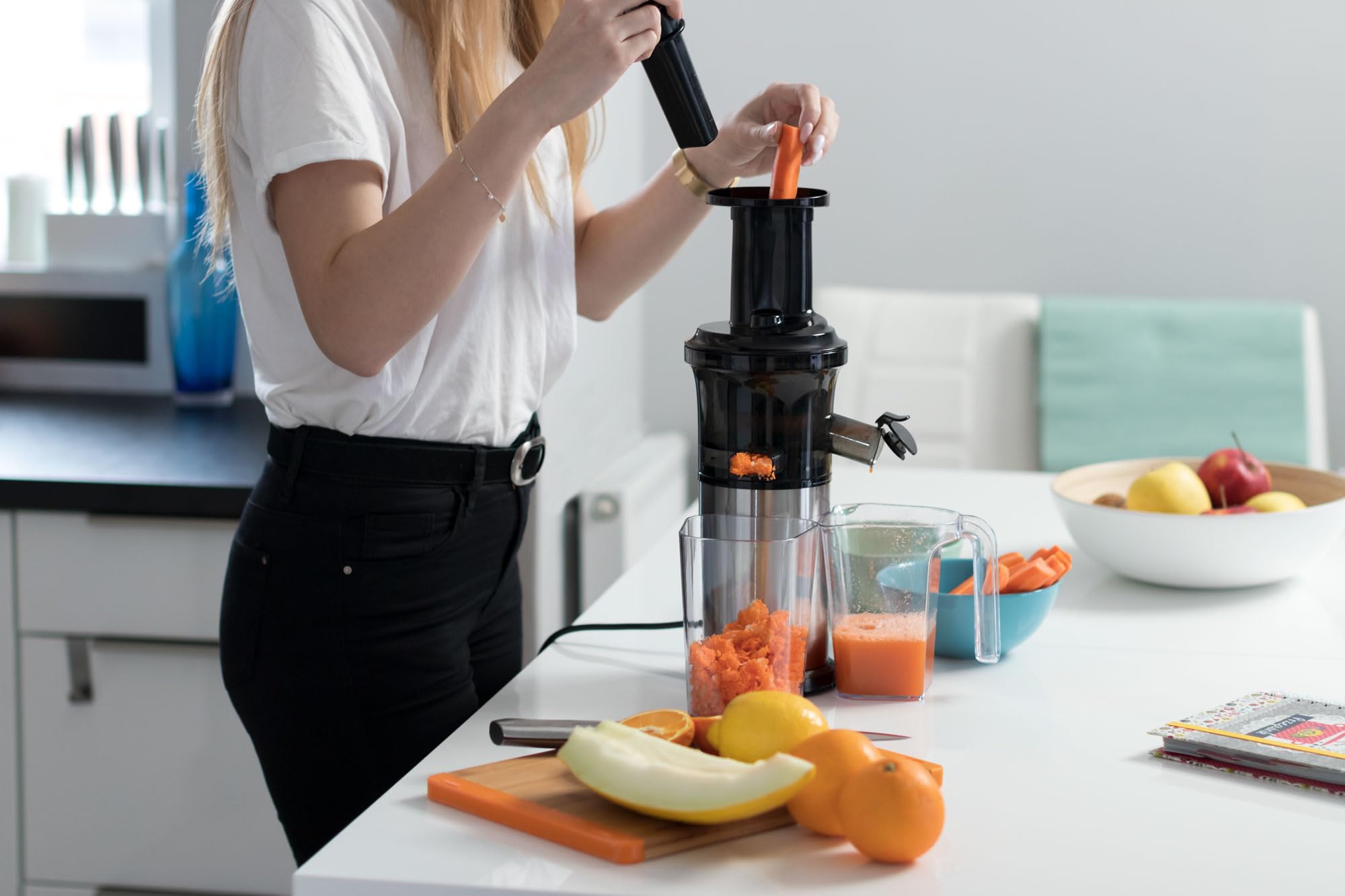 Teesa Wyciskarka Wolnoobrotowa do Soków 200 W BPA Free Stal Nierdzewna TSA3228