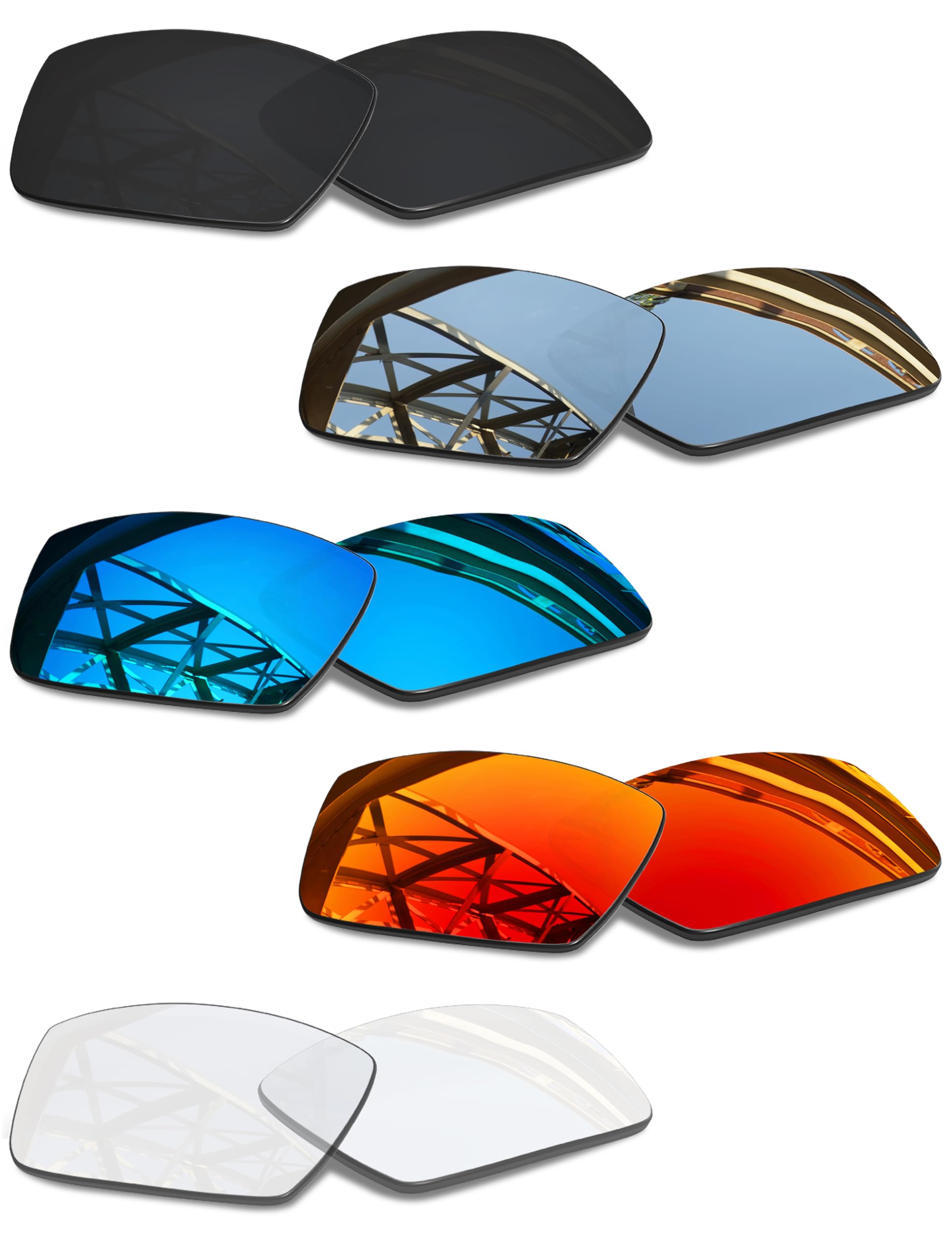 Set of 5 Men's Replacement Lenses for Oakley Crankshaft OO9239 Sunglass Combo Pack S01