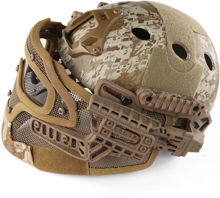 Tactical Protective Helmet Full Face Mask Goggles G4 System Airsoft Helmet, Used for Military CS Paintball Shooting, Hunting, Riding, Motorcycle, Outdoor Sports