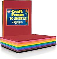 Vista 28 de Hygloss Hojas de espuma colorida para manualidades y manualidades, naranja, 10 piezas