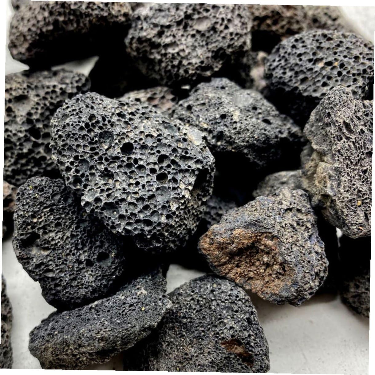 BESPORTBLE Volcanic Stone Aquarium Decorative Rocks 1000g Black Volcanic Rock 2-3cm Freshwater Fish Tank Ornament Planter Decoration