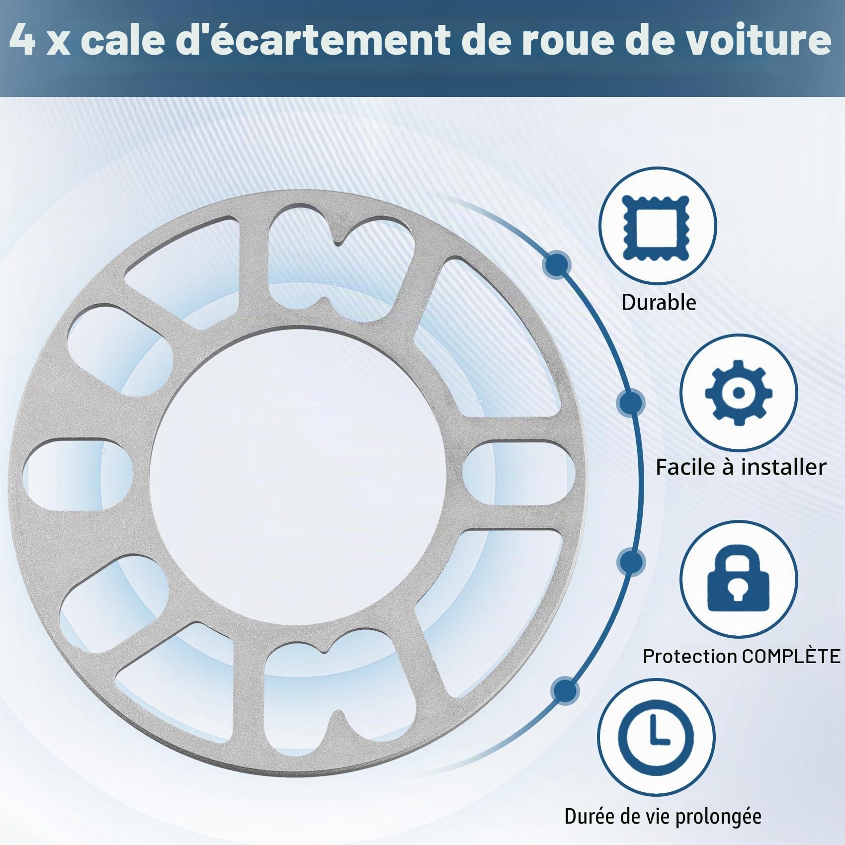 4 PièCes Entretoises de Roue en Aluminium Cales Plaque Entretoises de Roue Automatique 5Mm Goujon pour 4X100 4X114.3 5X100 5X108 5X114.3 5X120