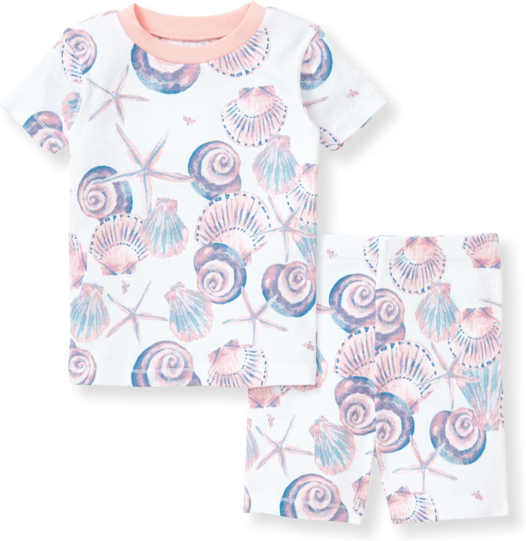 Burt's Bees Baby Baby Girls Pajamas, 2-Piece Short Sleeve Tee and Shorts, 100% Cotton, Sizes for 12 Months to 12 Years