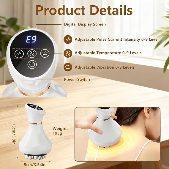 Lymphatic Drainage Massager Four-in-One,Nine-Speed Multifunctional Massager,with Heat and Light Therapy,Body Sculpting Machine,for Legs,Arms & Belly