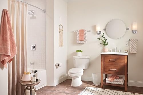 Miniatura 3 de Moen Genta LX BH3824CH - Toallero de pared moderno cromado de 24 pulgadas para baño, toallero individual