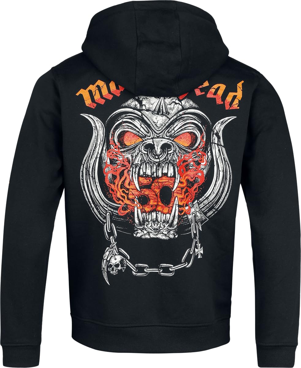Motörhead Flames Bull Männer Kapuzenjacke schwarz Band-Merch, Bands