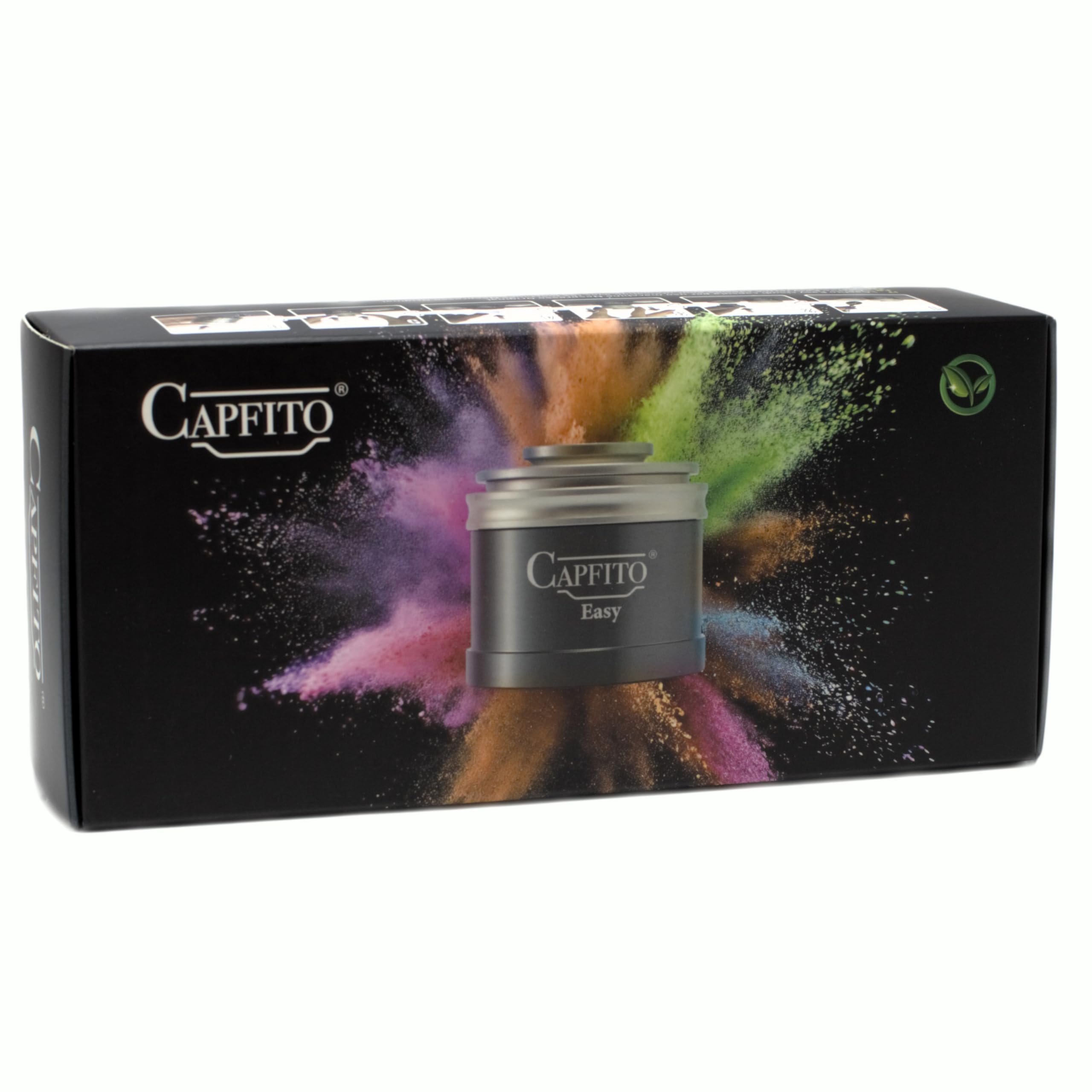 Easy Kit, Cápsula Reutilizable Máquinas Compatible para Nespresso (Original), [1 Capfito Easy + 4 Cápsulas de polipropileno Reutilizables +100 Discos Aluminio] (Gris)