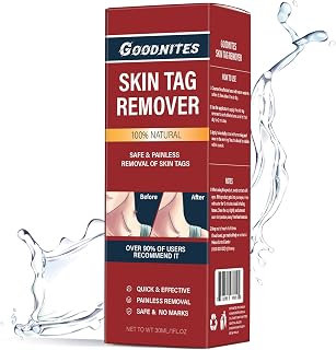 Goodnites Skin Tag Remover, Fast-Acting Gentle Salicylic Acid Formula Skin Tag Removal,Suitable for Neck, Underarms, Groin, Trusted by The Whole Family, 112 PCS