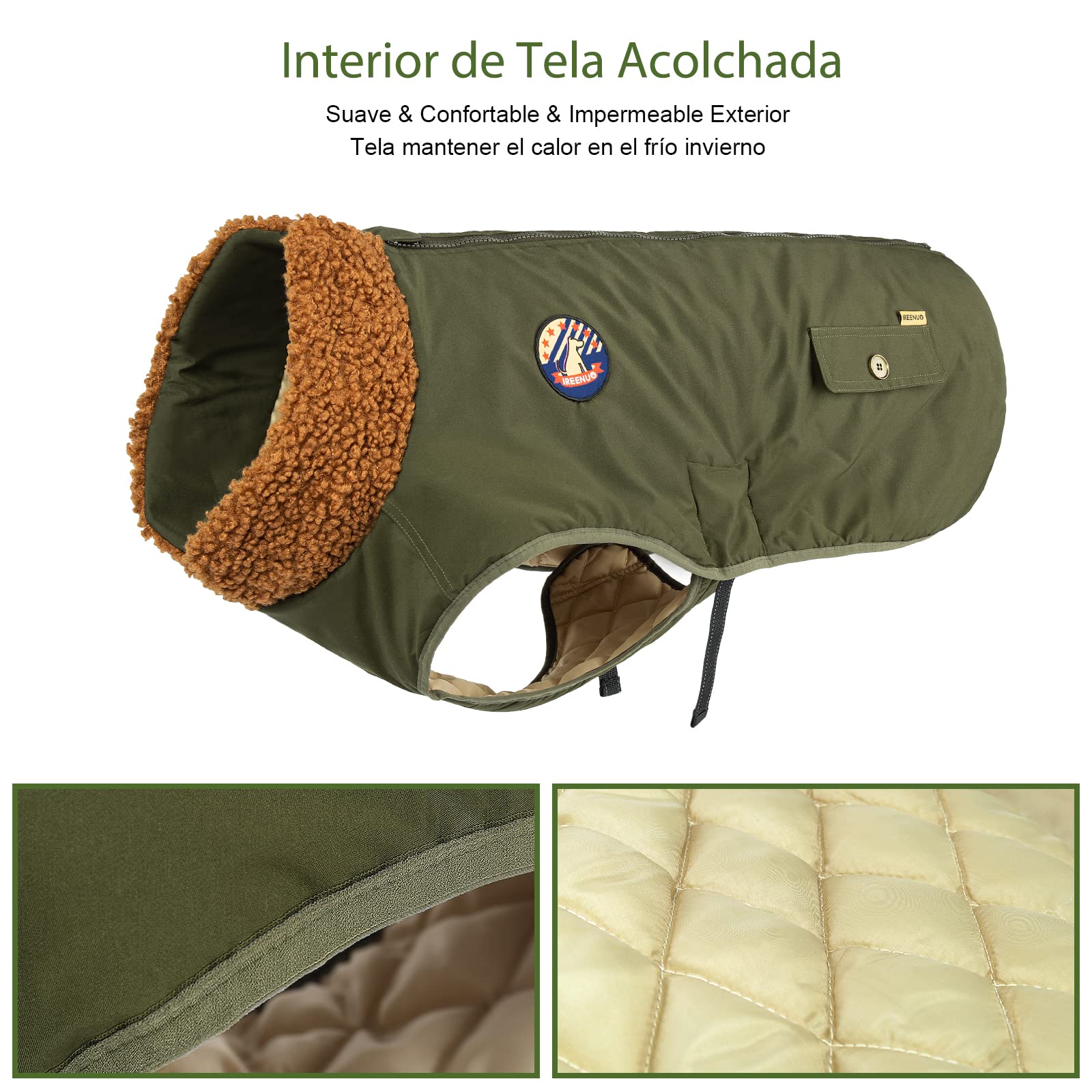 Abrigos para Perros Impermeable,Abrigo Perro para Perros medianos y Grandes, cálida Chaqueta Perro de Invierno con Hebilla Ajustable,5XL