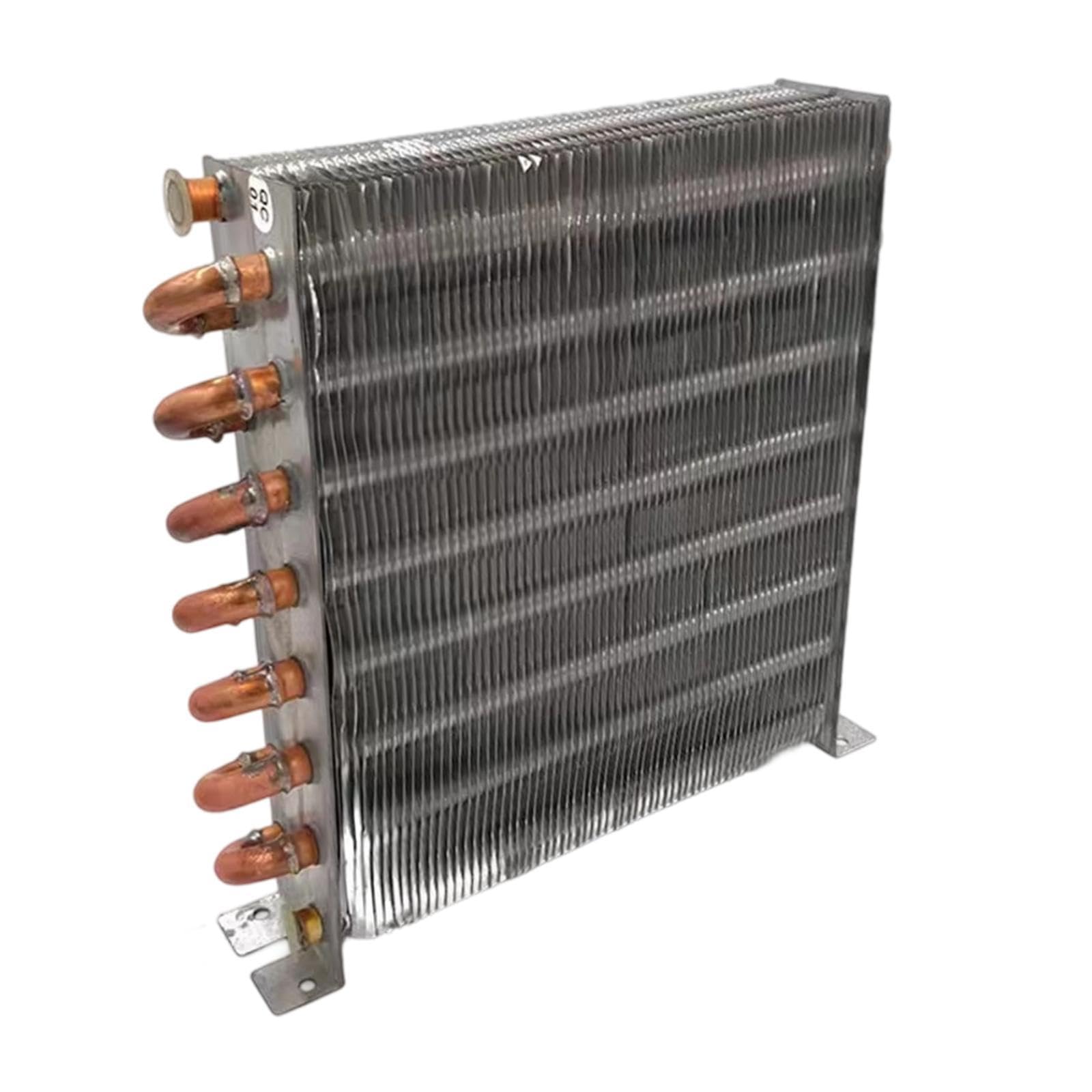 Sharplace Kondensator-Wärmetauscher für Kühlschränke ohne Gehäuse, zu installieren, DIY-Kupferrohr, Aluminiumlamellen-Kondensator, Wasserkühlungskühler, 195 X 210 Mm