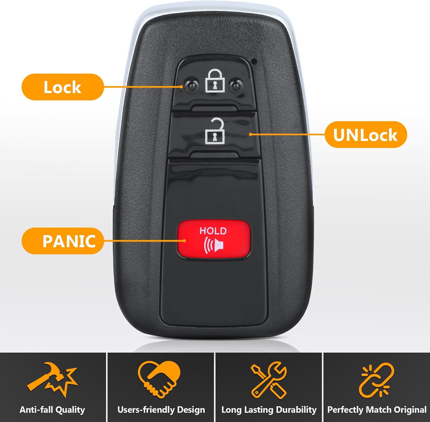 Yewong Keyless Entry Remote Smart Key Fob Replacement for Toyota Camry 2018 2019 2020 2021 2022 2023 FCC ID:HYQ14FBC Board ID:231451-0351G 314.3MHz 3 Buttons