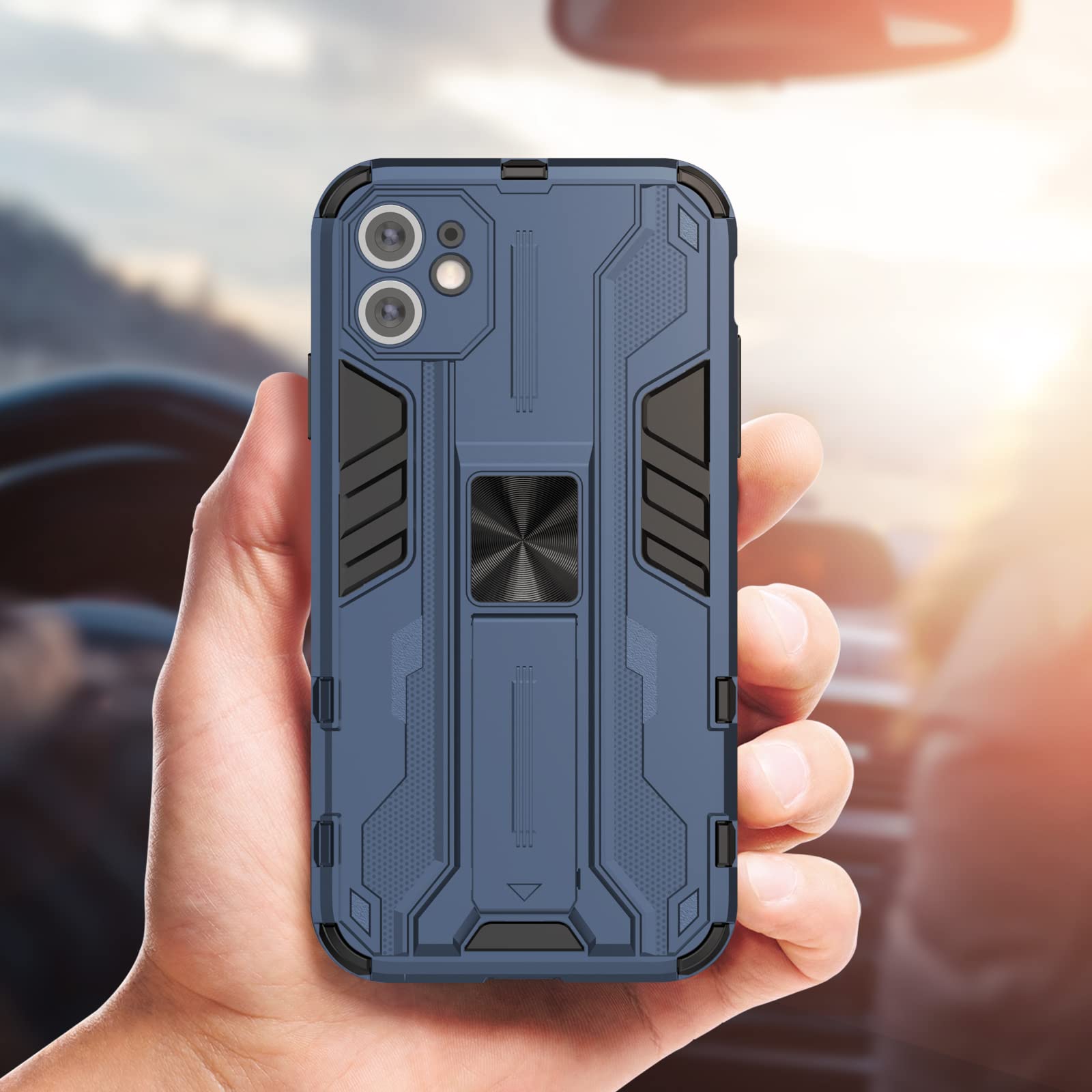 Funda para Xiaomi Redmi Note 15 Pro 5G, Carcasa Antigolpes con Soporte anular metálico, Case Protectora de Grado Militar, Azul — view 105