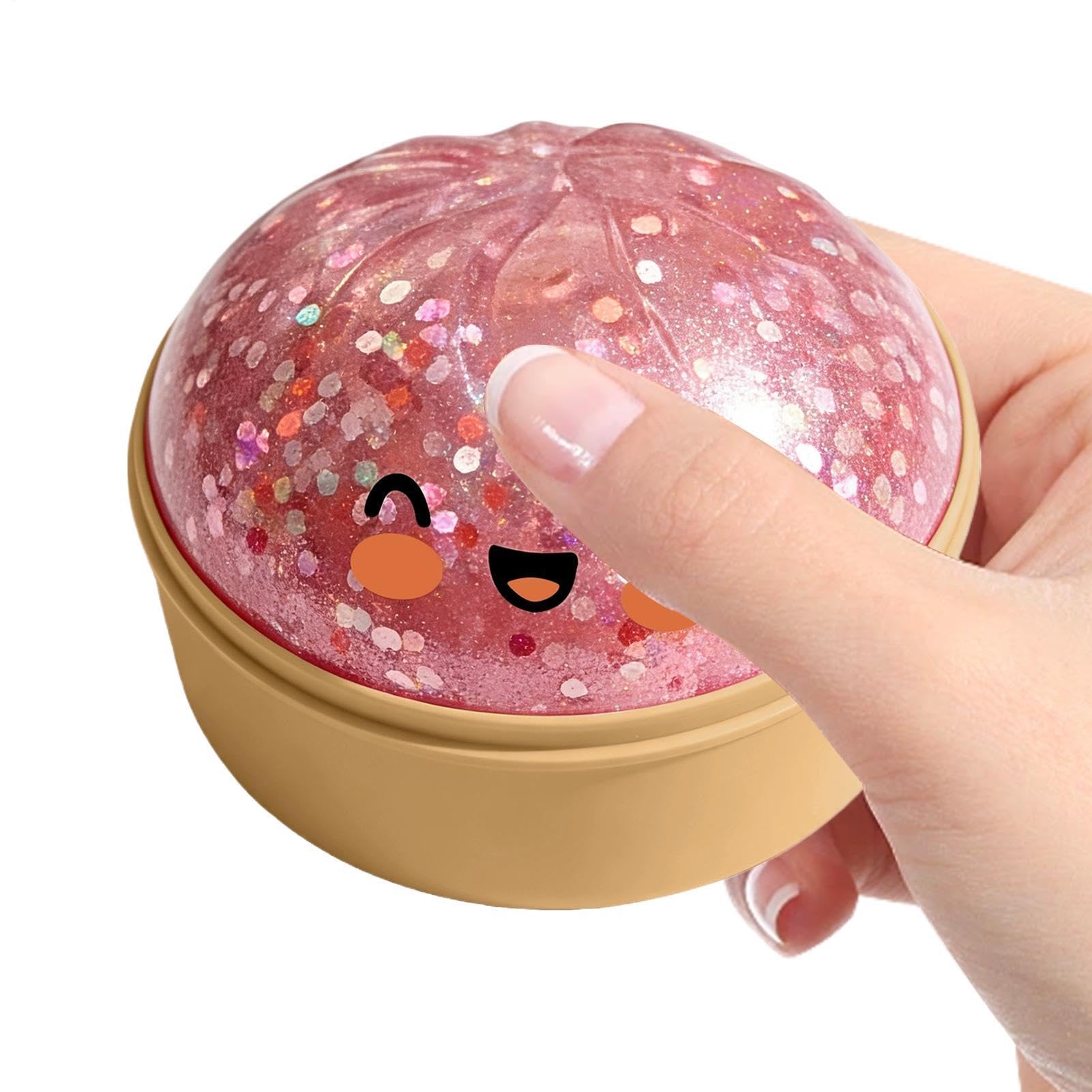 Bola Anti-Estrés Brillantina Dumpling - Amasable para Aliviar el Estrés | Peluche Anti-estrés para Amasar - para Estudio Trabajo Viaje Oficina Casa Coche Sala de Espera Meditación Regalos para Niños A — view 14