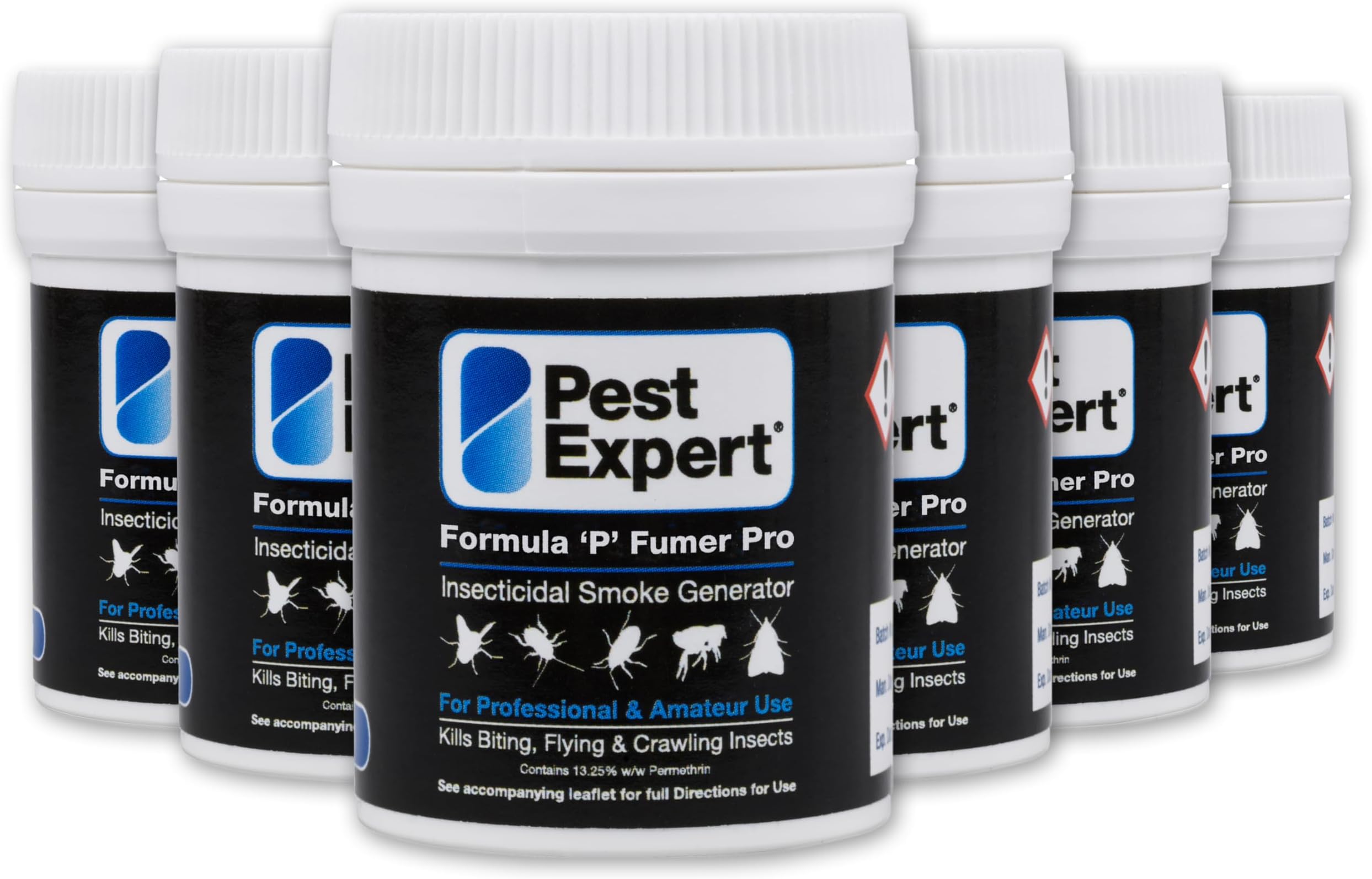 Flea & Cluster Fly Killer Smoke Bombs (6 x 7g) - 240m³ - (7g -TWICE THE SIZE OF MINI SMOKE BOMBS) - Pro Flea Treatment Foggers for the Home - Professional Strength Approved for Amateur Use