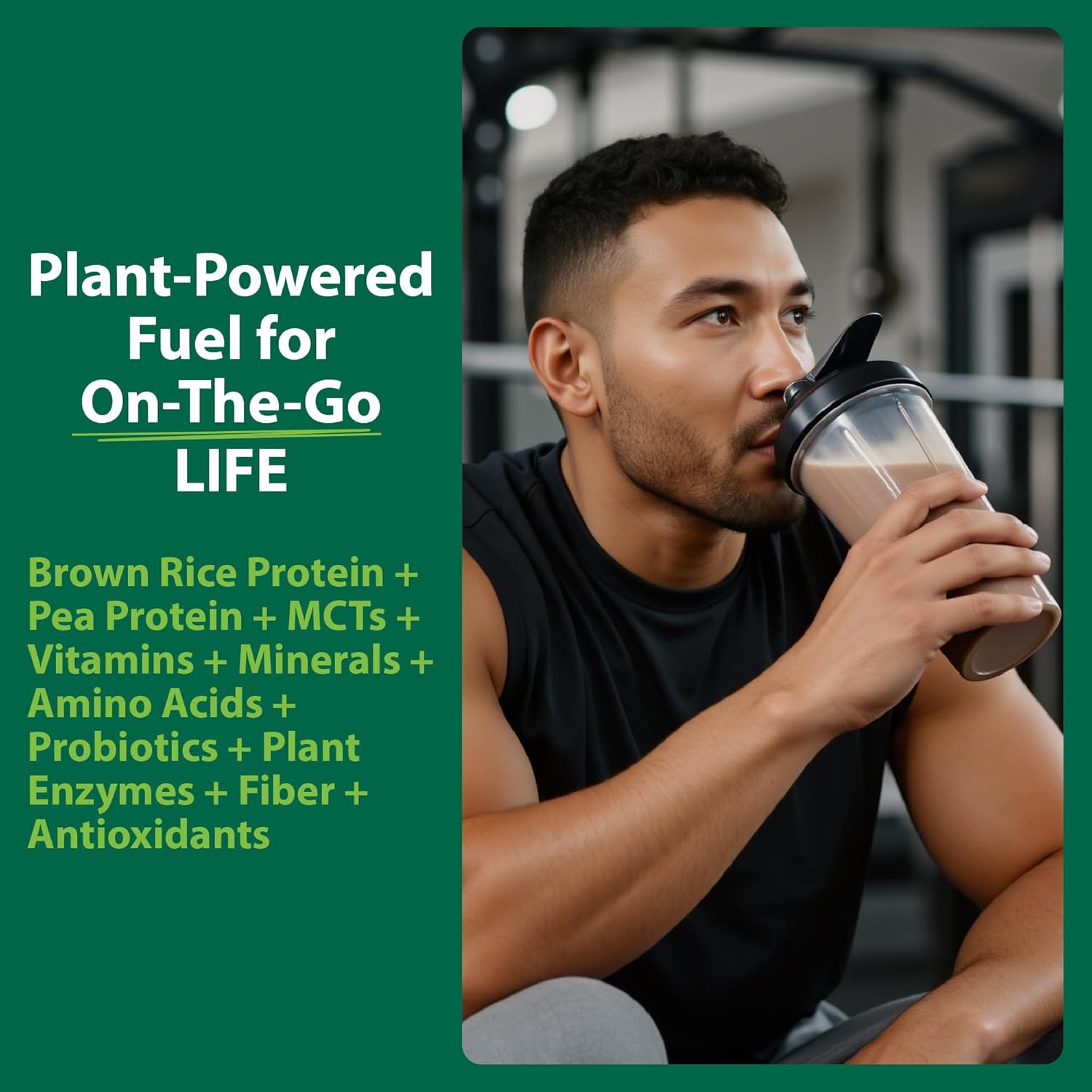 MacroLife Naturals MacroMeal Chocolate Vegan Protein Powder 25g + Superfood Greens 3 Billion Probiotics & Fiber for Lasting Energy - Plant Based Shake & Smoothie Mix Non-GMO, Gluten-Free - 15 Servings