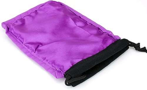 Miniatura 2 de Bolsa de dados grande clásica  5 x 8 pulgadas con cierre de cordón y diseño duradero  Capacidad para más de 100 dados poliédricos (interior morado)