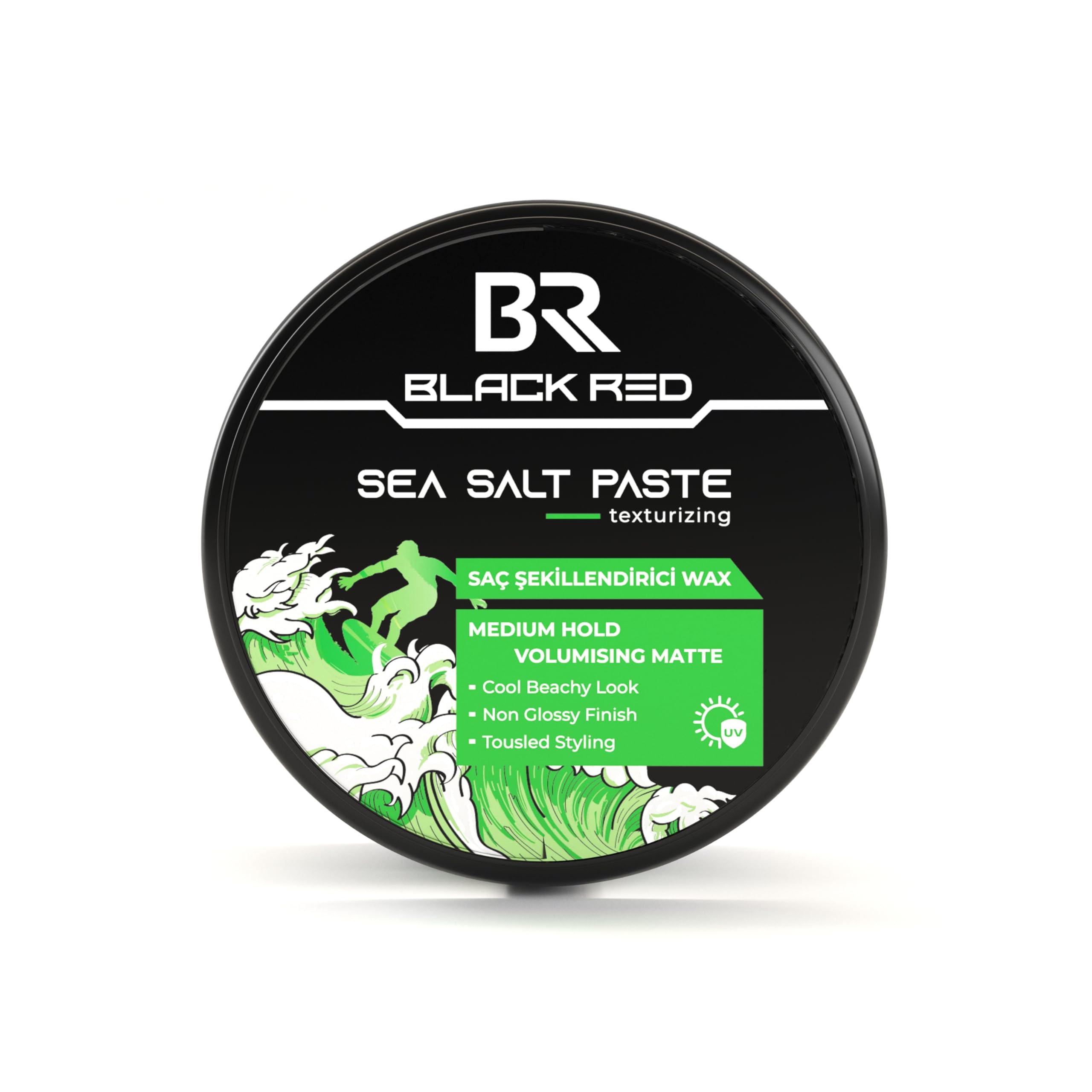 Black Red Sea Salt Paste for Men 120ml, Green, 120 g (Pack of 1)