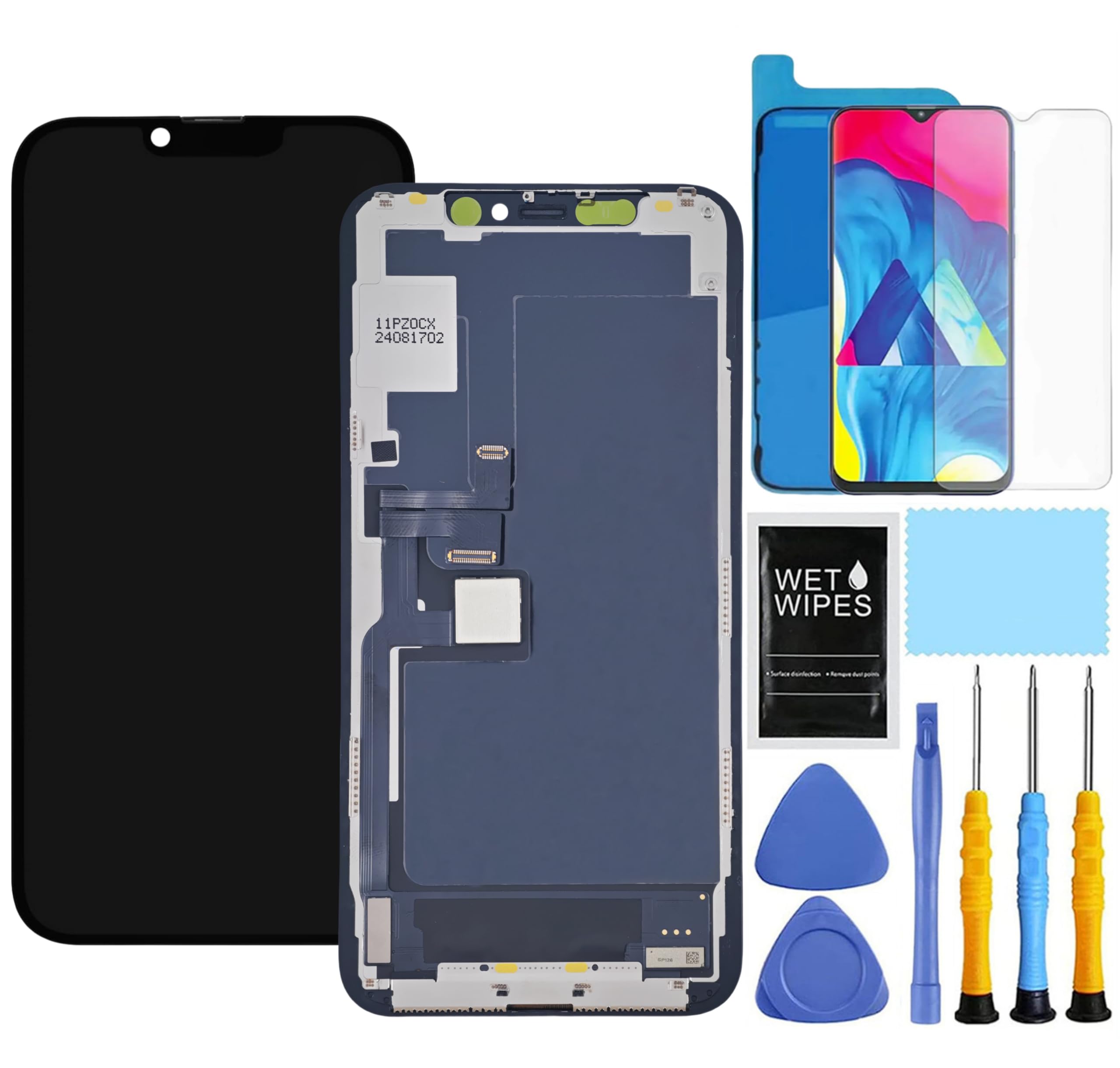 Kit de repuesto de pantalla para iPhone 11 Pro para iPhone 11 Pro A2160 A2217 A2215 LCD digitalizador de pantalla táctil con herramientas de reparación de 5.8 pulgadas, color negro