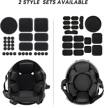 Universal Airsoft Helmet Pads, Tactical Helmet Replacement Foam Padding Kits Bicycle Accessories Mats for Fast Mich CS ACH FMA USMC PASGT