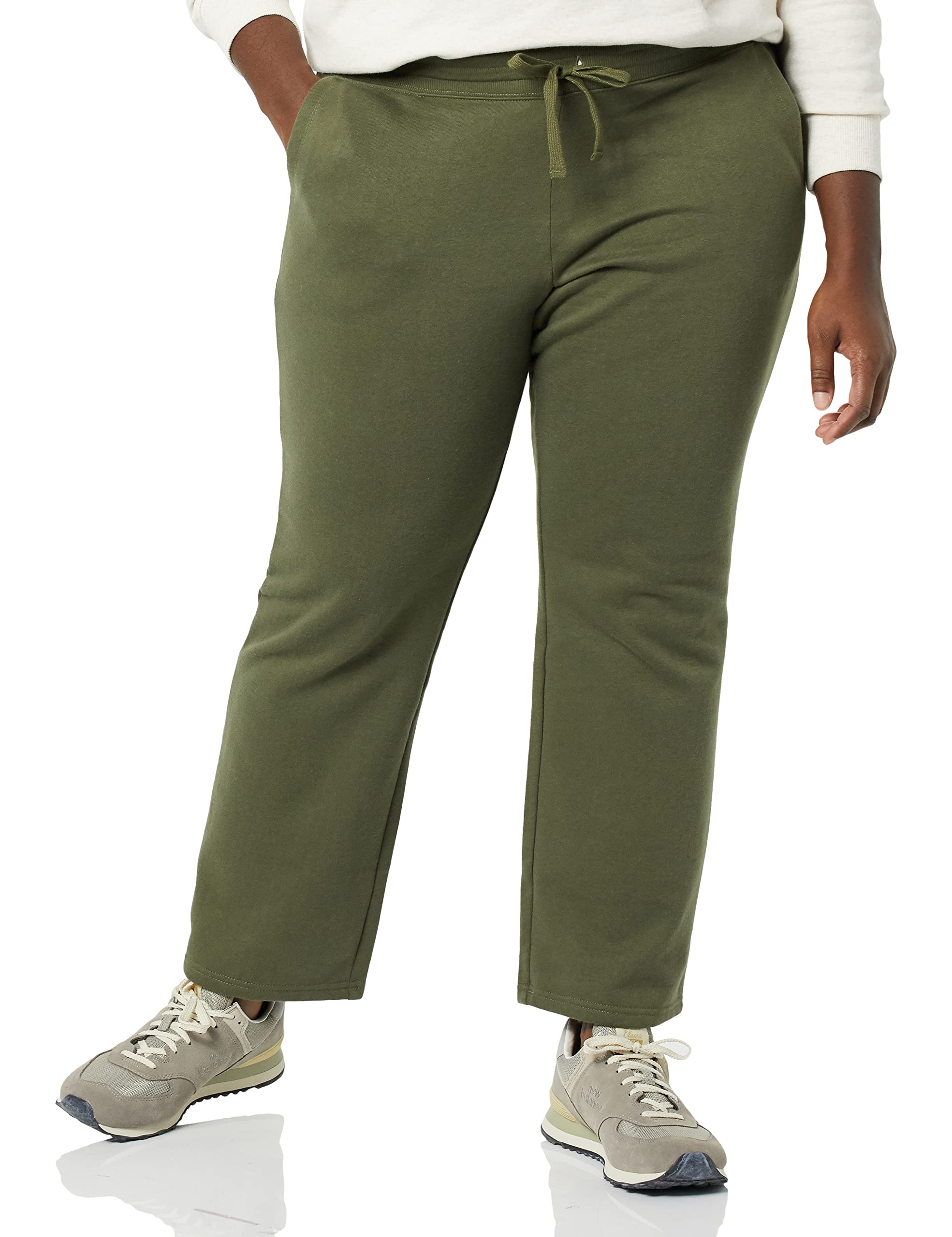 Amazon Essentials Pantaloni Tuta Da Donna A Gamba Dritta Con Coulisse, In Pile (Disponibili In Taglie Forti)
