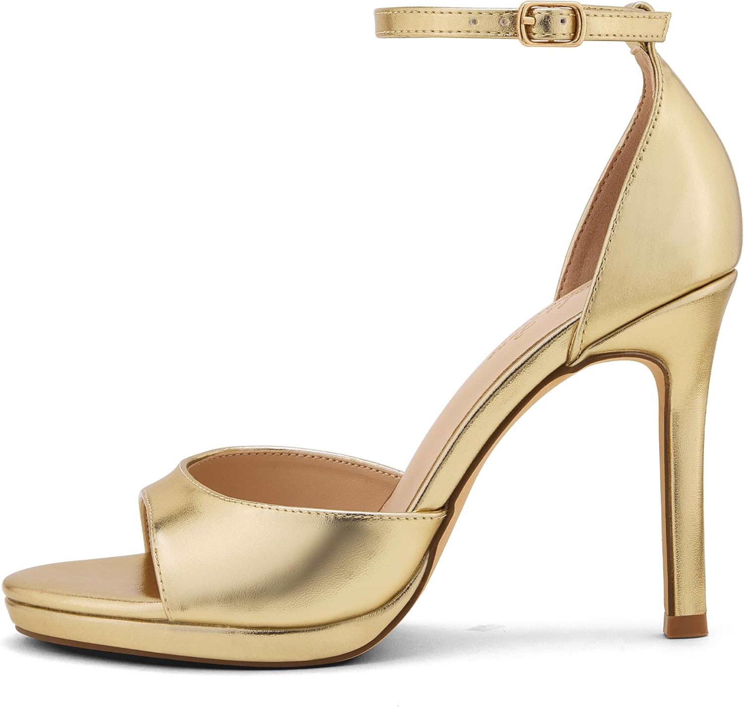 Elisabet Tang Woman's Round Open Toe Ankle Strap Heeled Platform Sandals Stiletto High Heel Sandal Dressy Sexy Wedding Party Shoes - Image 3